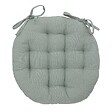 ATMOSPHERA - Galette de chaise "Anjali" en coton D38cm vert céladon - vignette