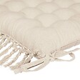 ATMOSPHERA - Galette de chaise "Macra" en macramé blanc ivoire 40x40cm - vignette