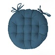 ATMOSPHERA - Galette de chaise "Anjali" ronde bleu D38cm - vignette