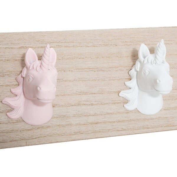 ATMOSPHERA - Patère Enfant Licorne 5 Crochets en Bois - large
