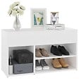 VIDAXL - vidaXL Banc à  chaussures Blanc 80x30x45 cm Bois d'ingénierie - vignette
