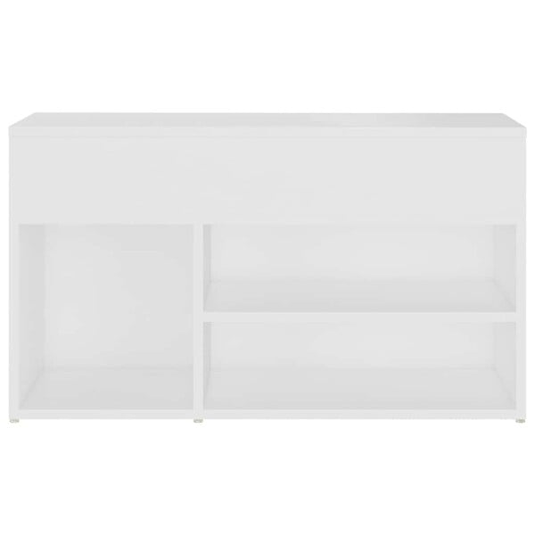 VIDAXL - vidaXL Banc à  chaussures Blanc 80x30x45 cm Bois d'ingénierie - large