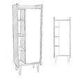 HABITAT ET JARDIN - Meuble multi-usages en bois "Lagomood Ruby" - 50 x 30 x 140 cm - Blanc - vignette