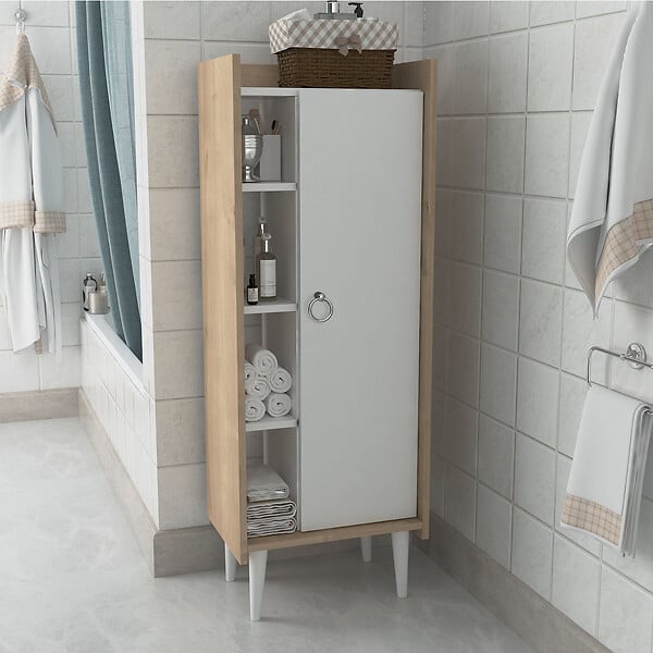 HABITAT ET JARDIN - Meuble multi-usages en bois "Lagomood Ruby" - 50 x 30 x 140 cm - Blanc - large