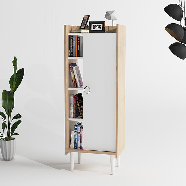 HABITAT ET JARDIN - Meuble multi-usages en bois "Lagomood Ruby" - 50 x 30 x 140 cm - Blanc - large