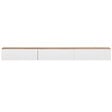 ID MARKET - Meuble TV 300 cm suspendu ELIO 3 portes bois et blanc - vignette
