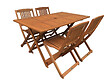 HABITAT ET JARDIN - Table et chaises de jardin en bois exotique "Hongkong 4" - Maple - Marron clair - vignette
