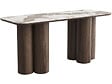 HABITAT ET JARDIN - Table repas en bois avec plateau en céramique "Zora" - 6 places - Marron - vignette