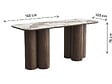 HABITAT ET JARDIN - Table repas en bois avec plateau en céramique "Zora" - 6 places - Marron - vignette