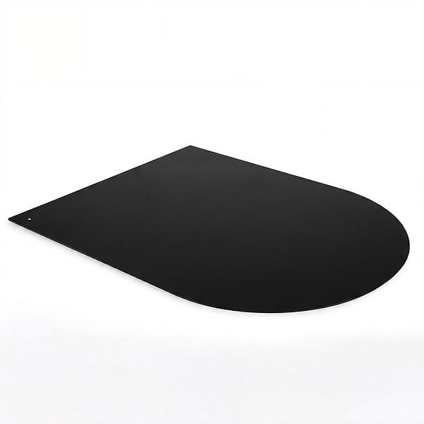 ID MARKET - Plaque de protection sol poêle à granulés/bois 60 x 80 cm métal noir - large