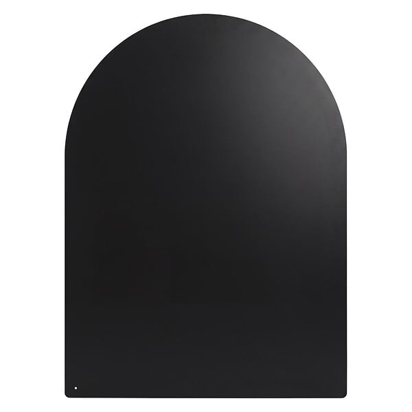 ID MARKET - Plaque de protection sol poêle à granulés/bois 60 x 80 cm métal noir - large