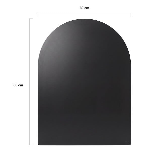 ID MARKET - Plaque de protection sol poêle à granulés/bois 60 x 80 cm métal noir - large