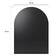 ID MARKET - Plaque de protection sol poêle à granulés/bois 60 x 80 cm métal noir - vignette