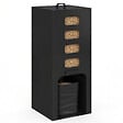 ID MARKET - Réservoir à granulés 55 kg noir distributeur à pellets 40 x 40 x 98,5 cm avec contenant souple amovible - vignette