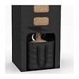 ID MARKET - Réservoir à granulés 55 kg noir distributeur à pellets 40 x 40 x 98,5 cm avec contenant souple amovible - vignette