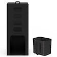 ID MARKET - Réservoir à granulés 55 kg noir distributeur à pellets 40 x 40 x 98,5 cm avec contenant souple amovible - vignette