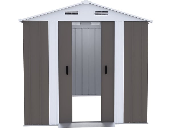HABITAT ET JARDIN - Abri de jardin métal "Dallas" - 4,12 m² - Taupe - large