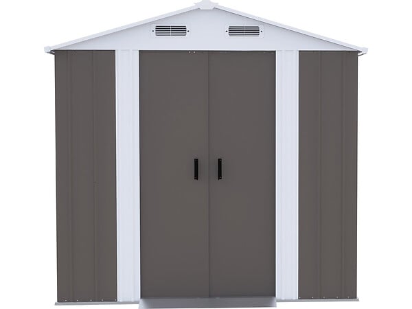 HABITAT ET JARDIN - Abri de jardin métal "Dallas" - 4,12 m² - Taupe - large