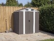 HABITAT ET JARDIN - Abri de jardin métal "Dallas II" - 2,17 m² - Taupe - vignette