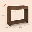 ID MARKET - Console 2 tiroirs CAPUCINE effet noyer design arrondi - vignette