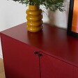 OVIALA - Buffet 2 portes et 3 tiroirs décor mélaminé 150 cm bordeaux - Romeo - vignette