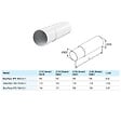 BLAUBERG - Tube télescopique PVC blanc longueur ajustable 0,5 à 1 mètre RTR - Diamètre (mm): 125 - vignette