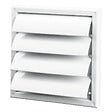 BLAUBERG - Grille rejet d'air à volet anti-retour plastique DECOR G - LxH (mm): 185 x 185 rac Ø 150 - Couleur: Blanc - vignette