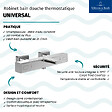 VILLEROY ET BOCH - Mitigeur bain douche thermostatique  Universal carré Chrome - vignette