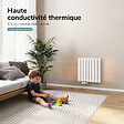EMKE - EMKE Radiateur eau chaude en acier blanc à tubes plats 63x62 cm 826W double épaisseur - vignette
