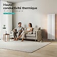 EMKE - EMKE Radiateur eau chaude en acier Tube Plat Radiateur Mural Blanc 180x53cm 1949W Double Couche - vignette