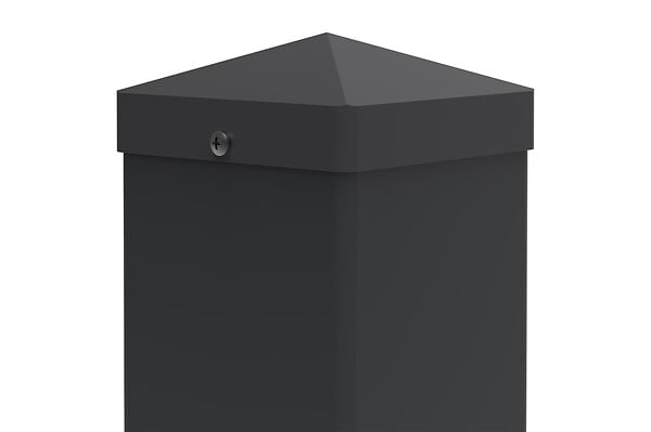 CASANOOV - Casanoov Lot de 2 poteaux en fer CARMO 10x10  cm H.125  cm noir - large