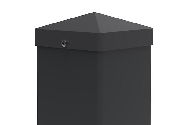 CASANOOV - Casanoov Lot de 2 poteaux en fer CARMO 10x10  cm H.145  cm noir - large