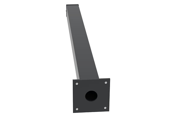 CASANOOV - Casanoov Lot de 2 poteaux en fer CARMO 10x10  cm H.145  cm noir - large