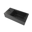 SWISS AQUA TECHNOLOGIES - Brevis Lave-mains suspendu avec trou pour robinetterie à gauche, 40,5x20,5x10,5cm, noir (SATBRE4020SLBKM) - vignette