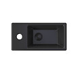 SWISS AQUA TECHNOLOGIES - Brevis Lave-mains suspendu avec trou pour robinetterie à gauche, 40,5x20,5x10,5cm, noir (SATBRE4020SLBKM) - vignette