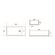 SWISS AQUA TECHNOLOGIES - Brevis Lave-mains suspendu avec trou pour robinetterie à gauche, 40,5x20,5x10,5cm, noir (SATBRE4020SLBKM) - vignette