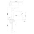 SWISS AQUA TECHNOLOGIES - Mitigeur lavabo Feel, sans tirette, noir mat, SATBSFEEL271C avec une garantie de 5 ans - vignette