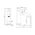 SWISS AQUA TECHNOLOGIES - Swiss Aqua Technologies Aurum mitigeur lavabo sur pied 16,5 cm, à levier, sans vidage, chrome brillant (SATBAUR271CR) - vignette