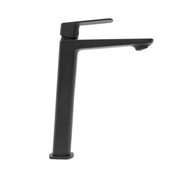SWISS AQUA TECHNOLOGIES - Mitigeur lavabo haut Feel, sans bonde, noir mat SATBSFEEL285C avec une garantie de 5 ans - large