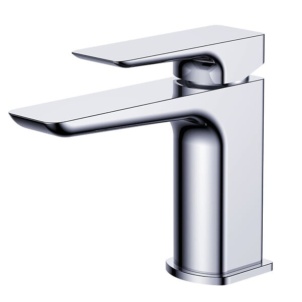 SWISS AQUA TECHNOLOGIES - Brevis mitigeur de lavabo en laiton à levier, sans vidage, chrome brillant SATBSBRE271 avec une garantie de 5 ans - large