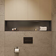 CERAMIA - Timeless Niche de Douche à encastrer, Acier Inoxydable 304, 119x26x10cm, Gun Métal brossé PVD - vignette
