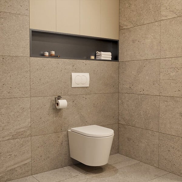 CERAMIA - Timeless Niche de Douche à encastrer, Acier Inoxydable 304, 119x26x10cm, Gun Métal brossé PVD - large