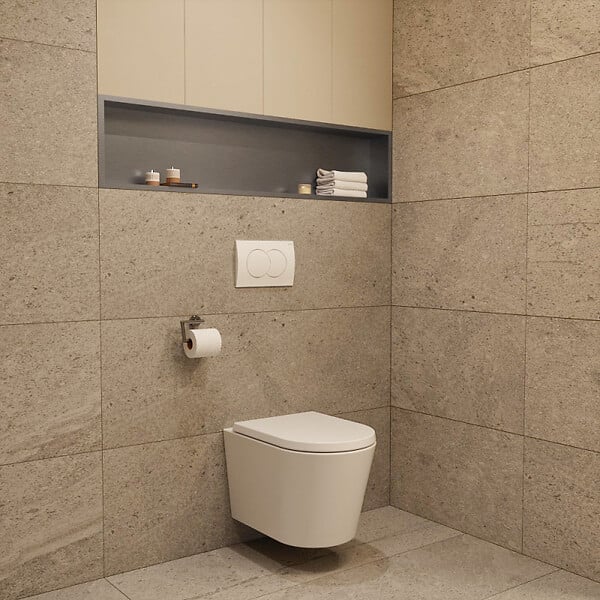 CERAMIA - Timeless Niche de Douche à encastrer, Acier Inoxydable 304, 119x26x10cm, Chrome brossé - large