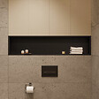 CERAMIA - Timeless Niche de Douche à encastrer, Acier Inoxydable 304, 119x26x10cm, Noir mat - vignette
