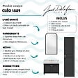 JACOB DELAFON - Pack meuble vasque Cléo 1889 3 trous + colonne droite + miroir + mélangeur croisillon or - vignette