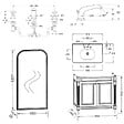 JACOB DELAFON - Pack meuble vasque Cléo 1889 3 trous + miroir + mélangeur croisillon or - vignette