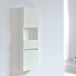 STANO - Grande armoire de rangement ESSENTIEL hauteur 120 cm mélaminé blanc 35 cm - vignette