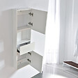 STANO - Grande armoire de rangement ESSENTIEL hauteur 120 cm mélaminé blanc 35 cm - vignette