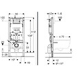 GEBERIT - Pack WC suspendu complet Geberit Duofix autoportant, WC Ceramia PixL, abattant SoftClose, plaque noire brillante - vignette