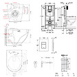 GROHE - Pack WC Bâti-support Rapid SL + WC SAT Vortex sans bride + Abattant SoftClose + Plaque chrome (RSLVORTEX1) - vignette